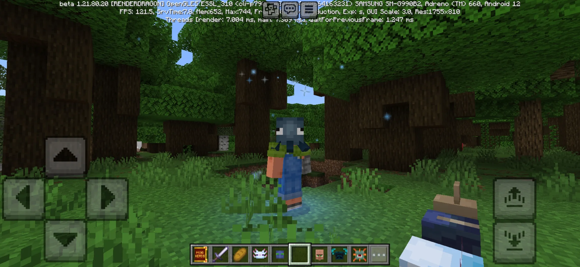 Effects from Mob Heads Mod for Minecraft PE
