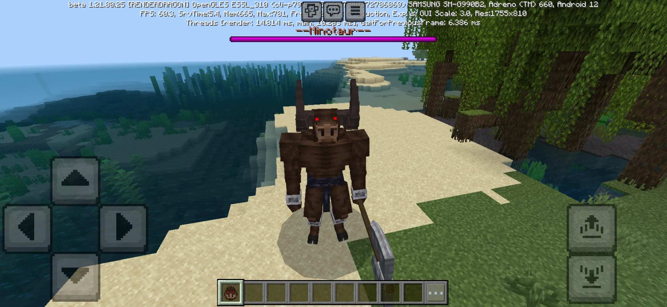 Enemy from Minotaur Mod for Minecraft PE