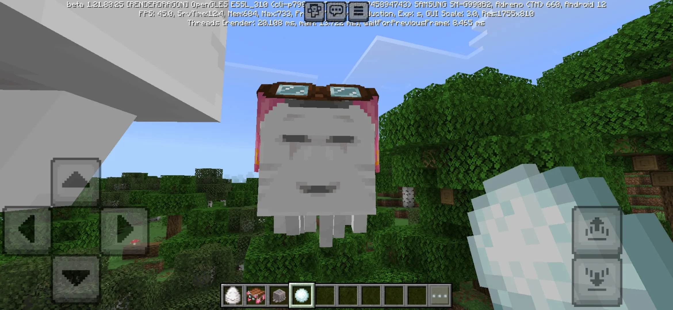 Equiped from Minecraft PE
