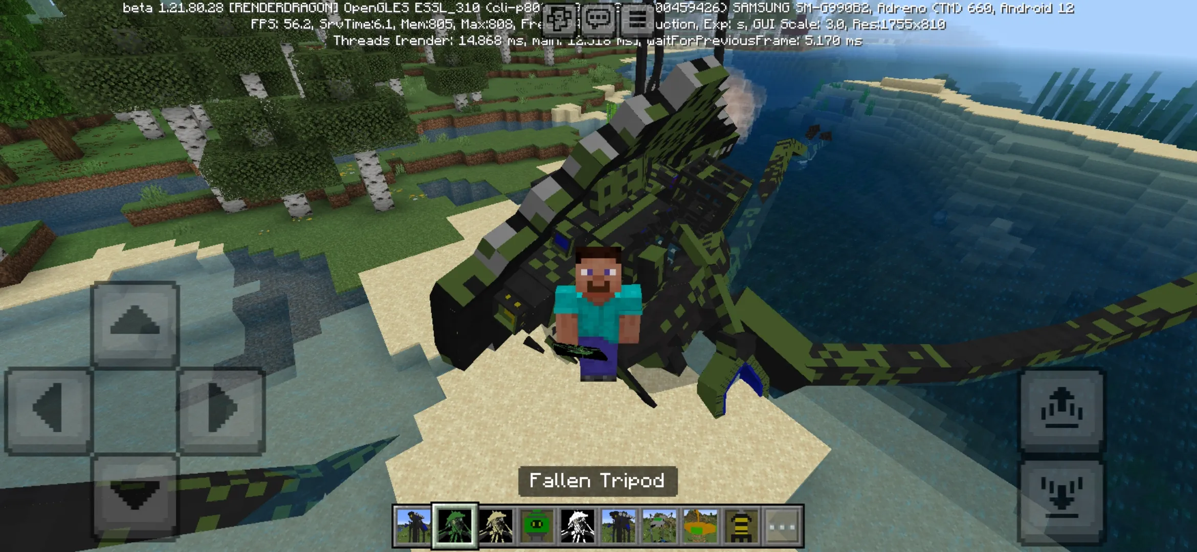 Fallen from War of the Worlds Mod for Minecraft PE