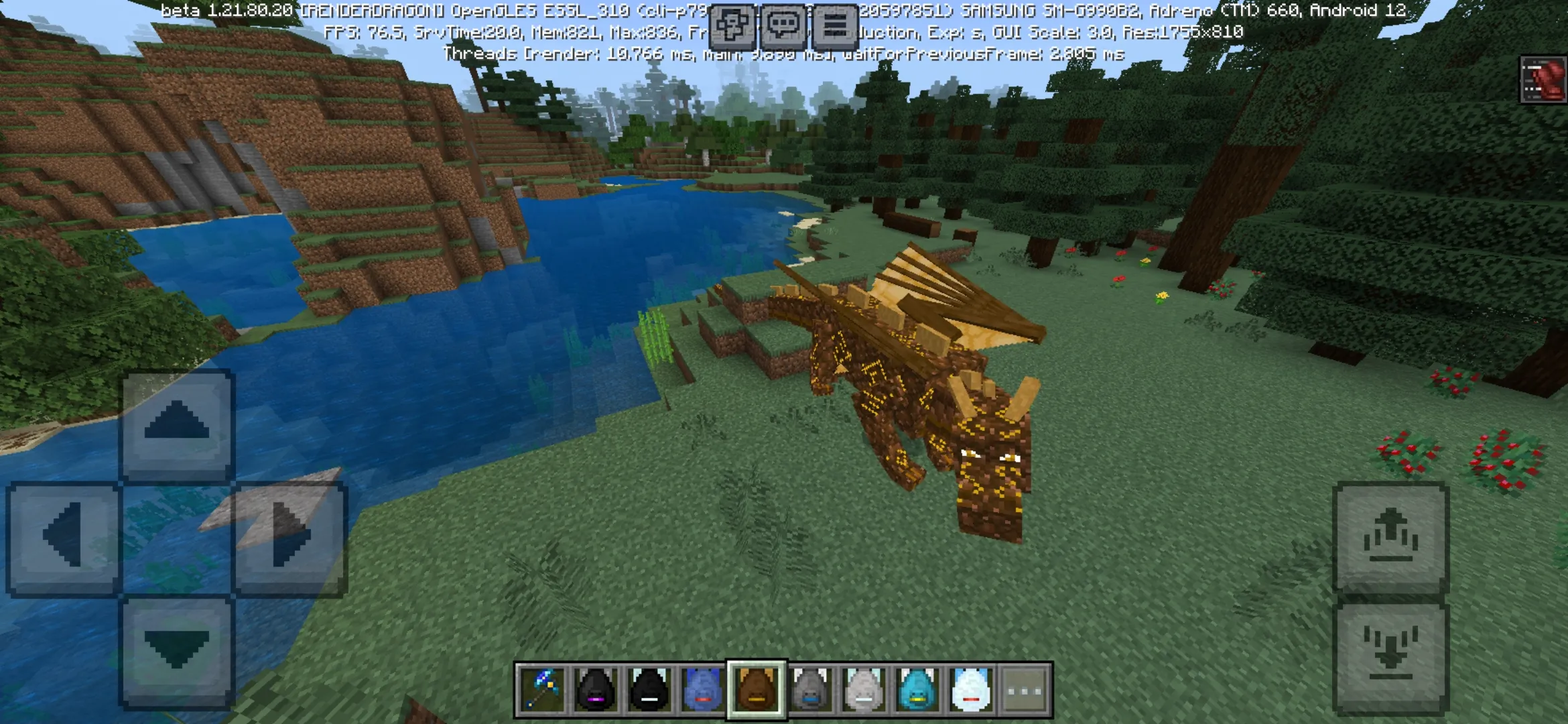 Fire from Dragon Mounts Mod for Minecraft PE