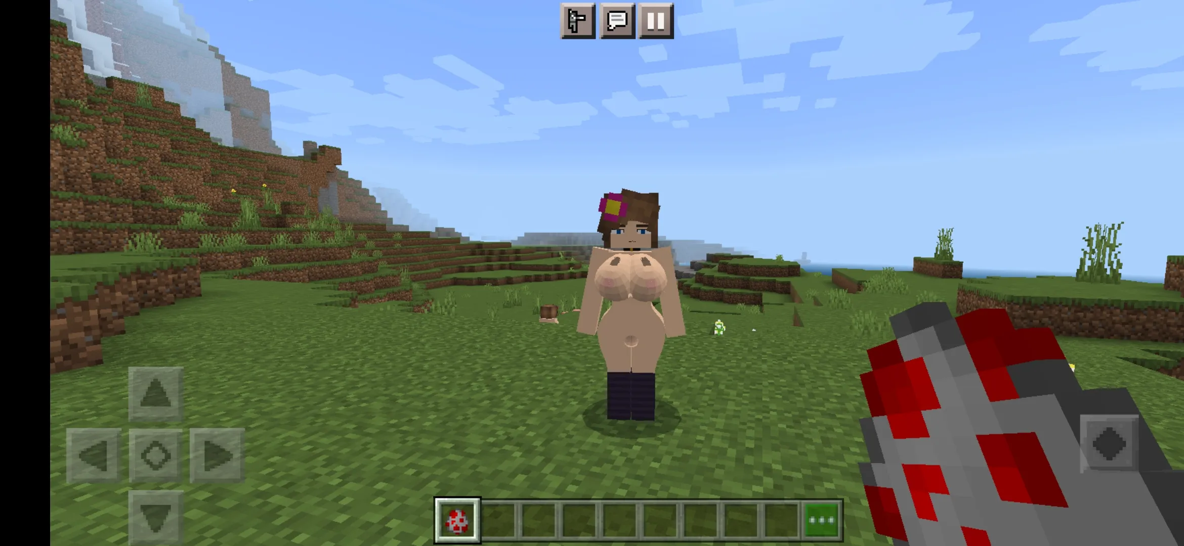 Girl from Naked Tits Mod for Minecraft PE