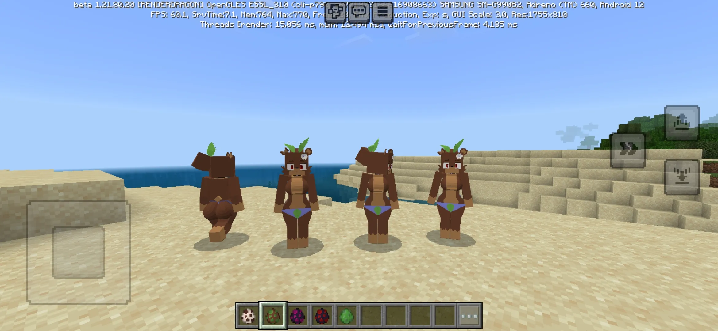 Girls from Bia Mod for Minecraft PE