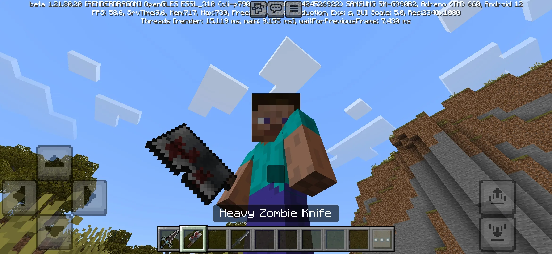 Heavy from Cold Weapon Mod for Minecraft PE
