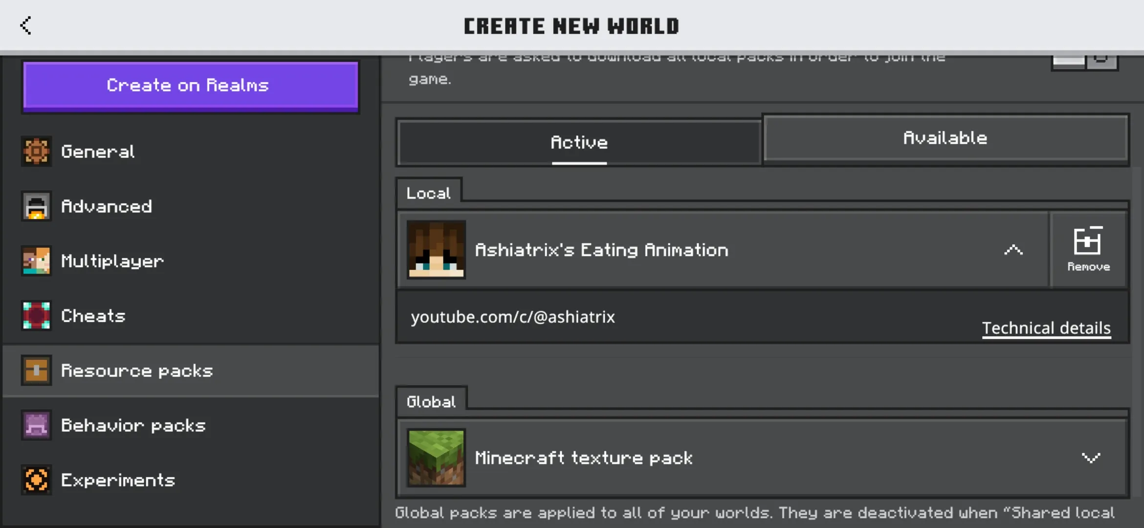 Install from Eating Animation Texture Pack for Minecraft PE