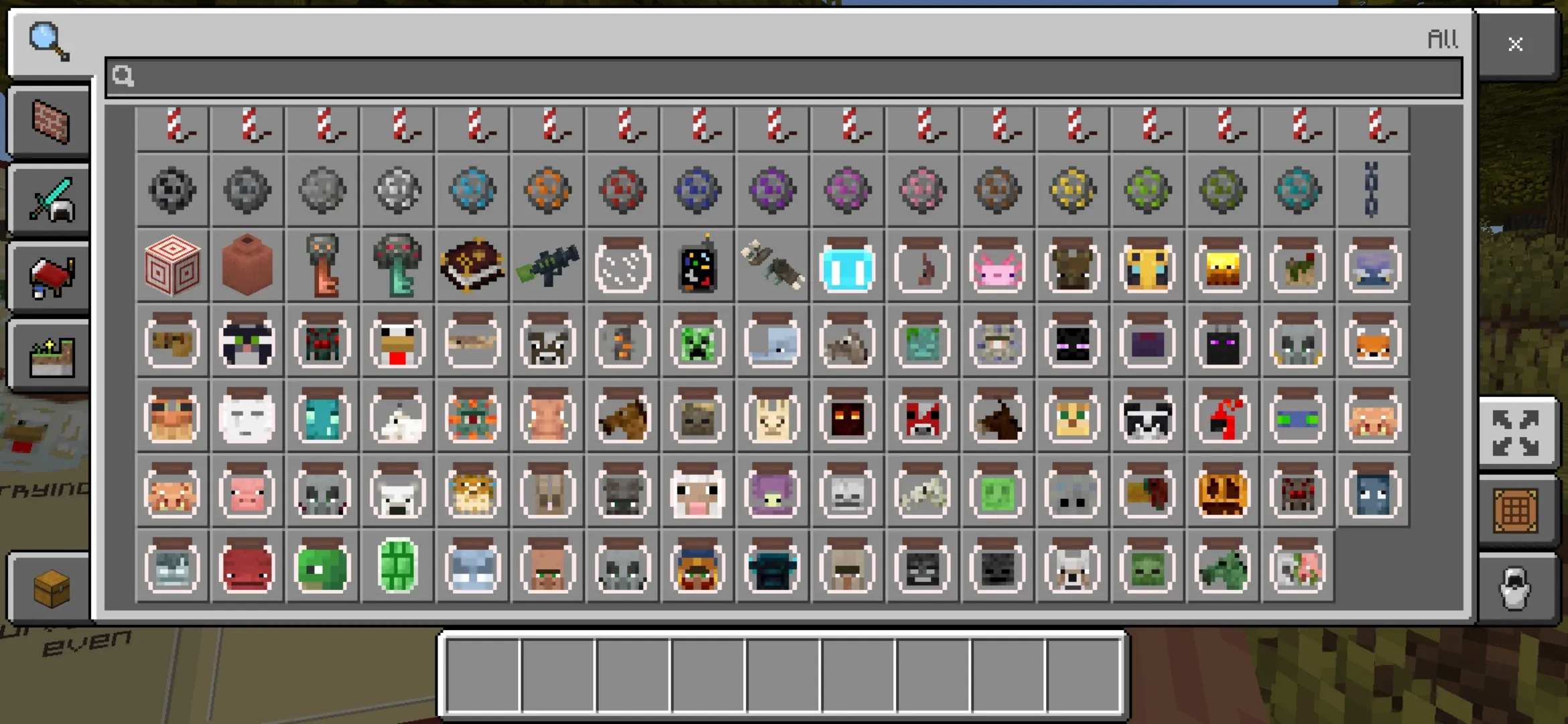 Inventory from Mobs in Bottles Mod for Minecraft PE