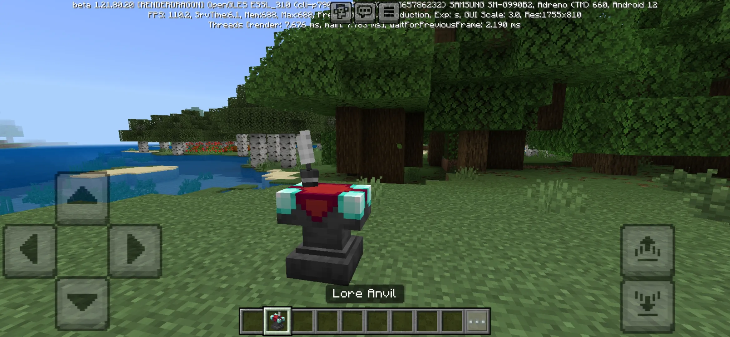 Item from Lore Anvil Mod for Minecraft PE
