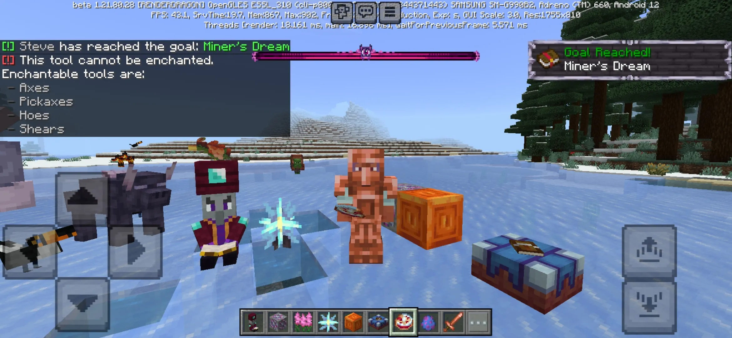 Items from Better on Bedrock Mod for Minecraft PE