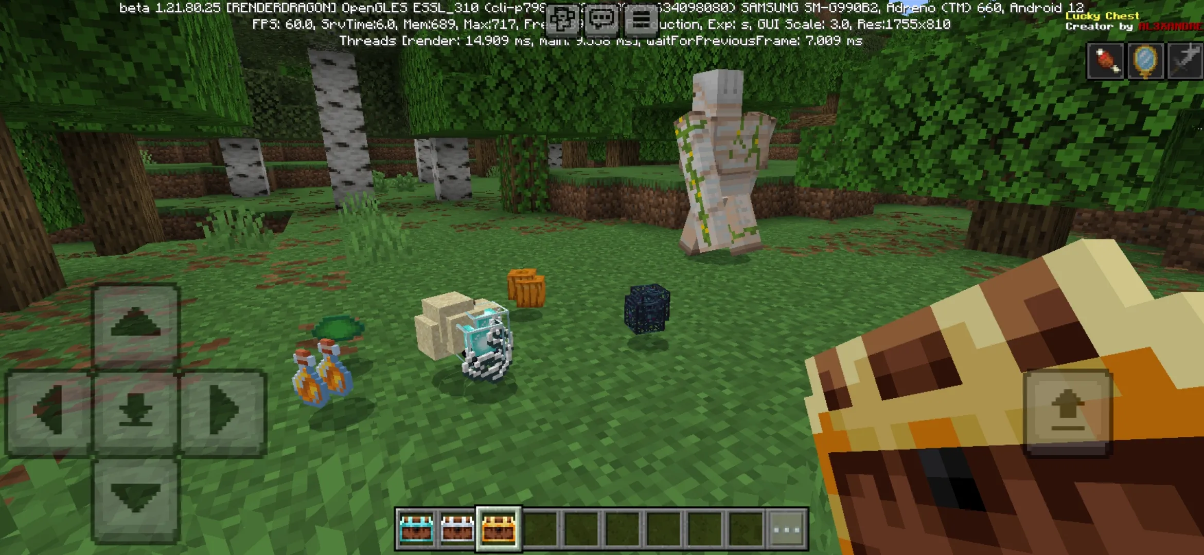 Items from Lucky Chests Mod for Minecraft PE