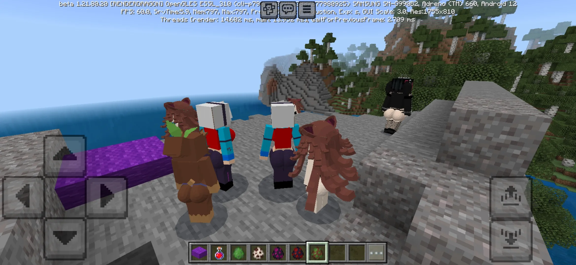 Mobs from Naked Girls Mod for Minecraft PE