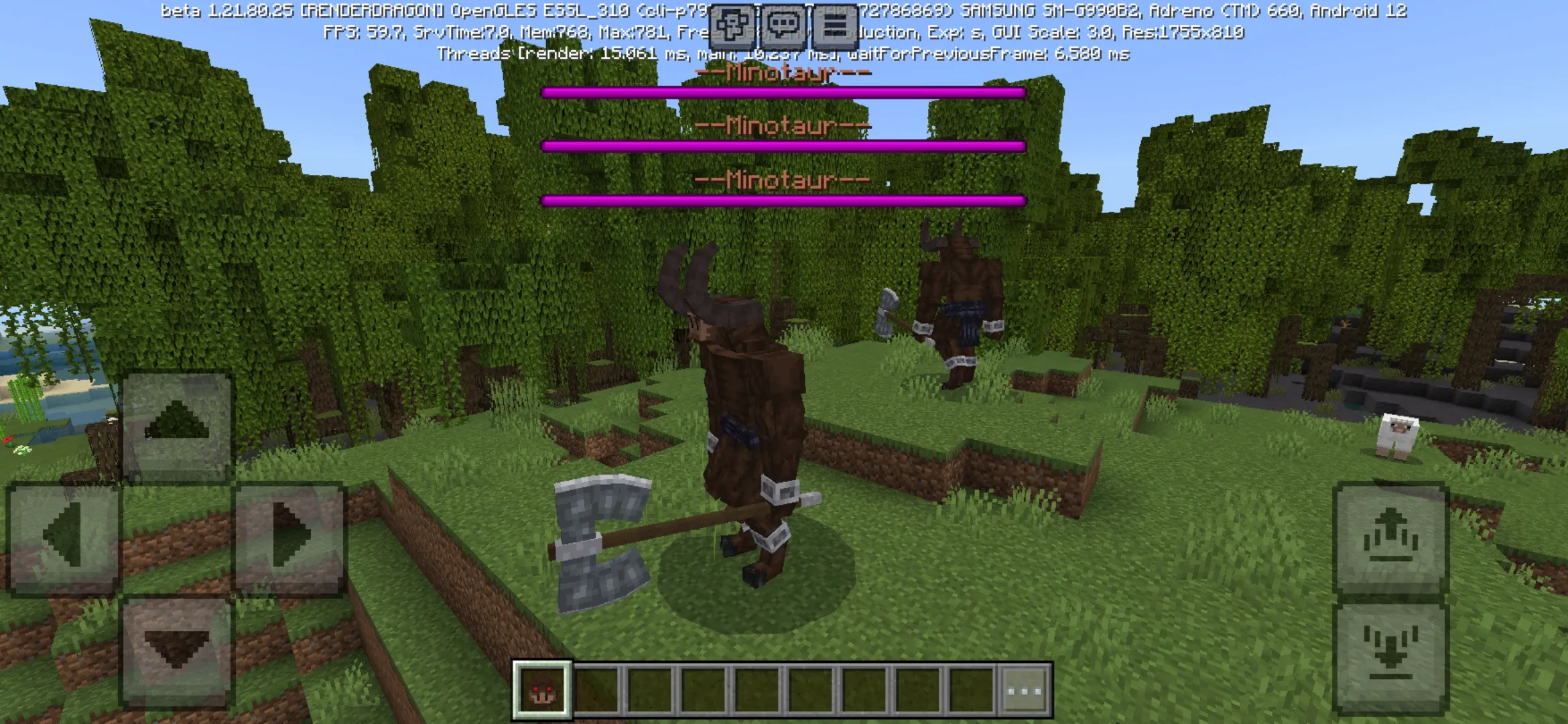 Monsters from Minotaur Mod for Minecraft PE