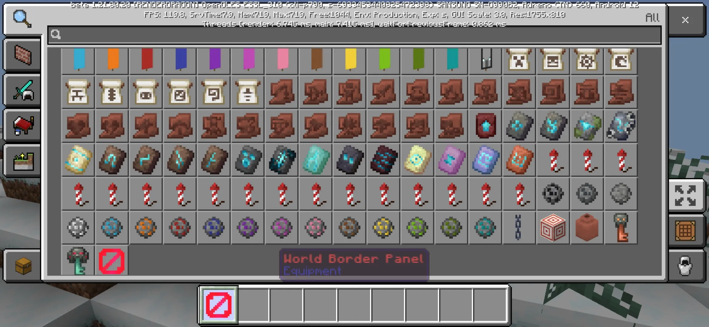 New Item from World Borders Mod for Minecraft PE