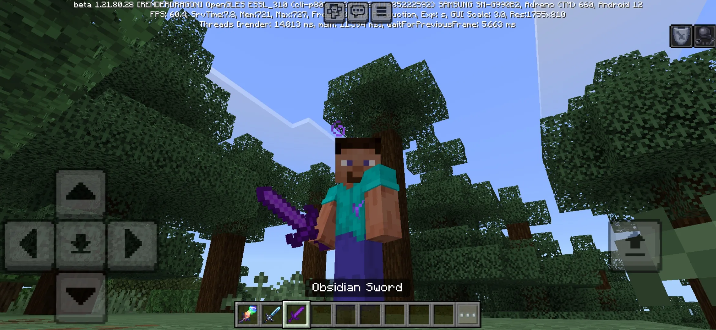 Obsidian from Epic Fight Mod for Minecraft PE