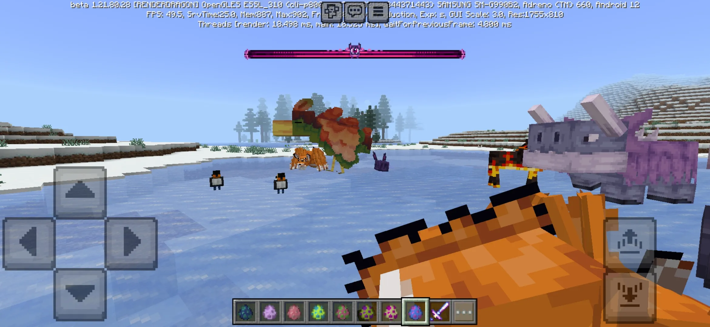 Options from Better on Bedrock Mod for Minecraft PE