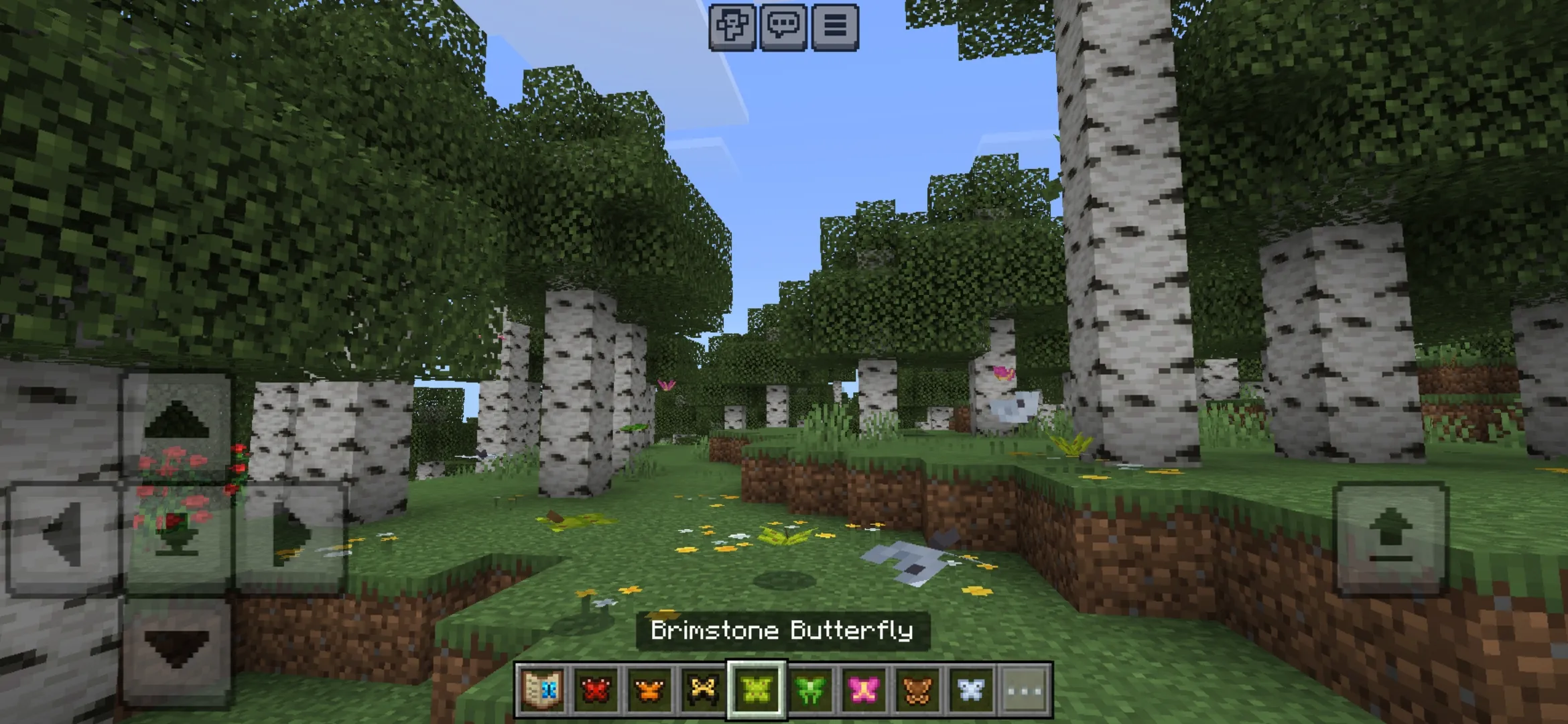 Options from Butterflies and Moths Mod for Minecraft PE