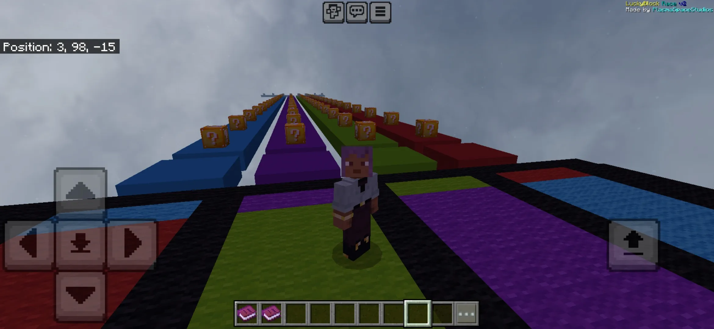 Options from Lucky Blocks Race Map for Minecraft PE