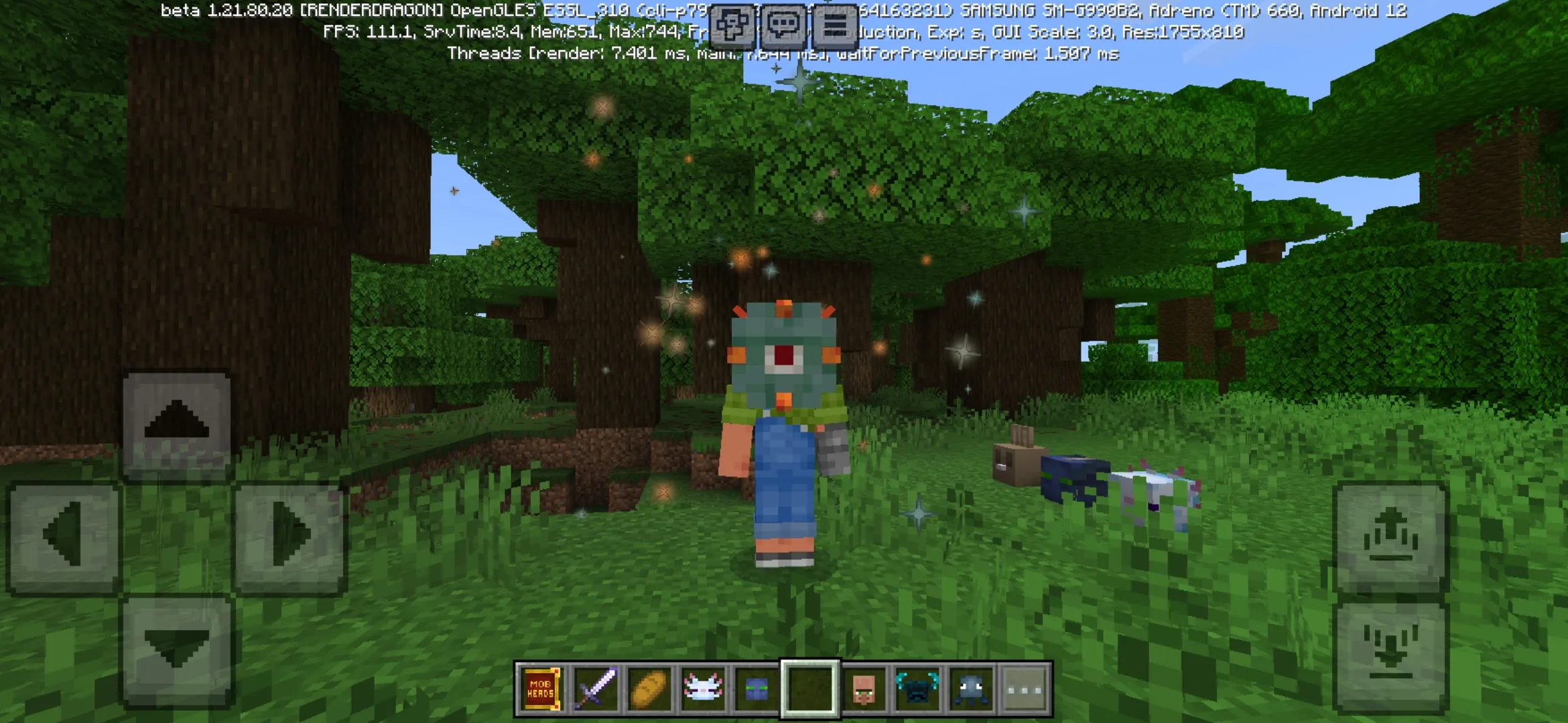 Options from Mob Heads Mod for Minecraft PE