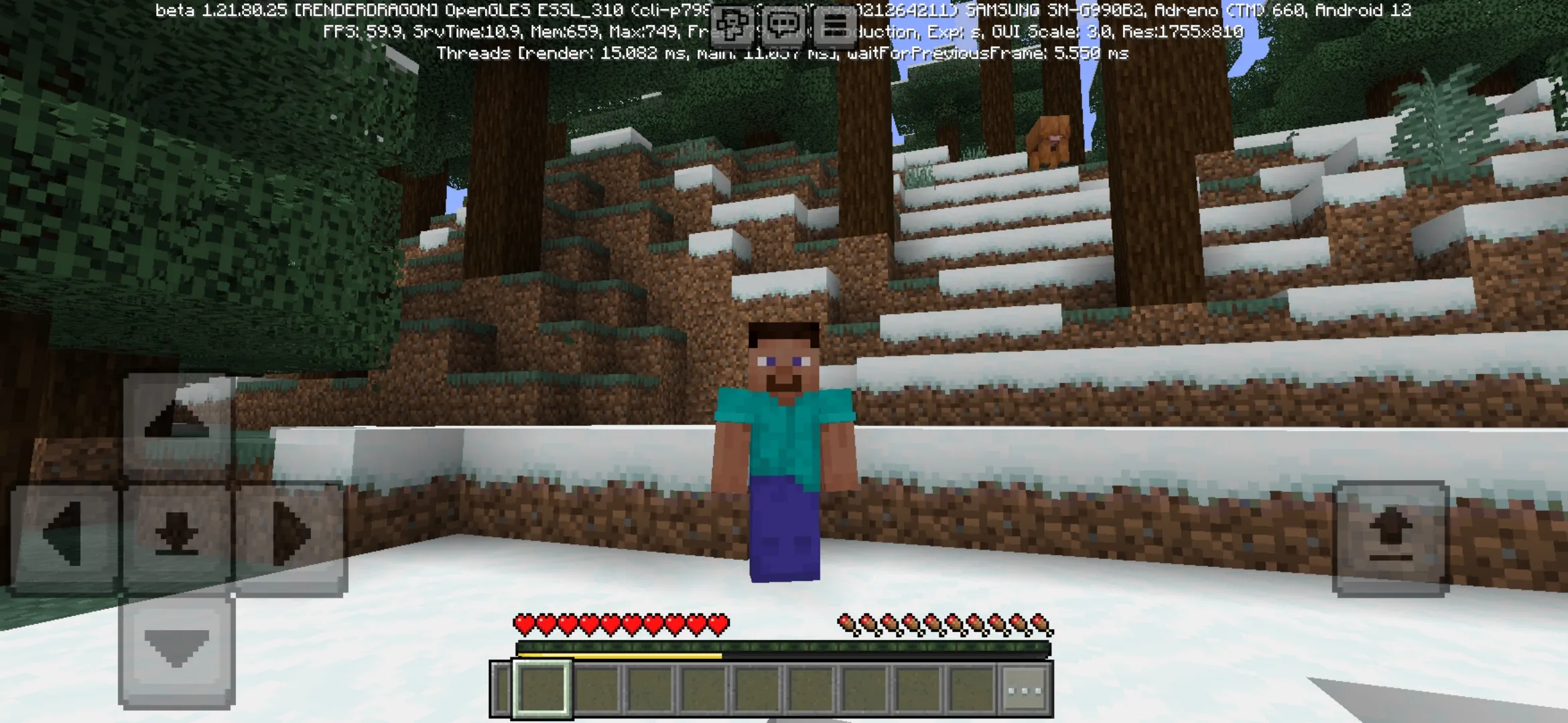 Options from Roll and Stamina Mod for Minecraft PE