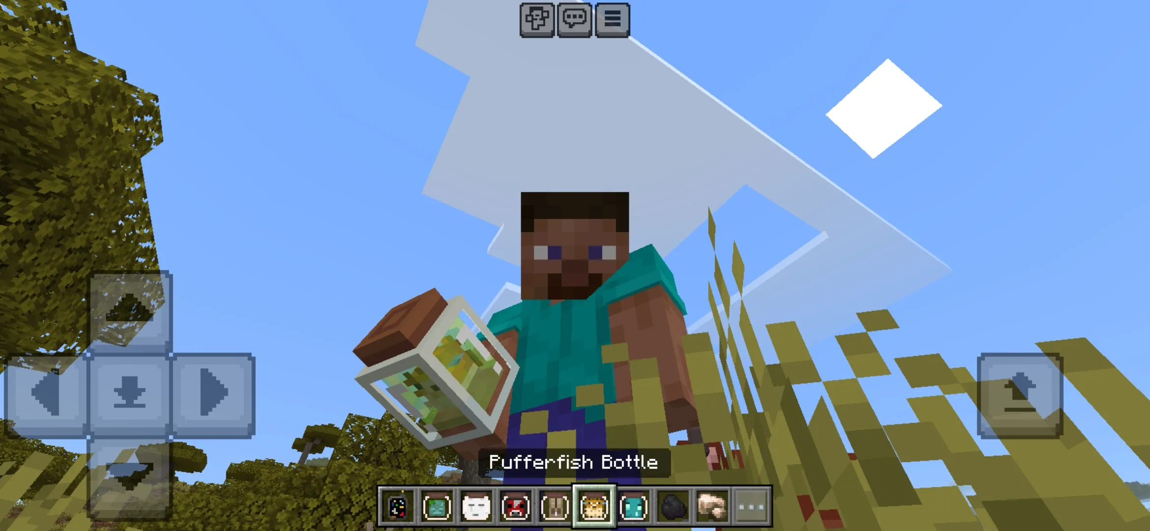 Pufferfish from Mobs in Bottles Mod for Minecraft PE