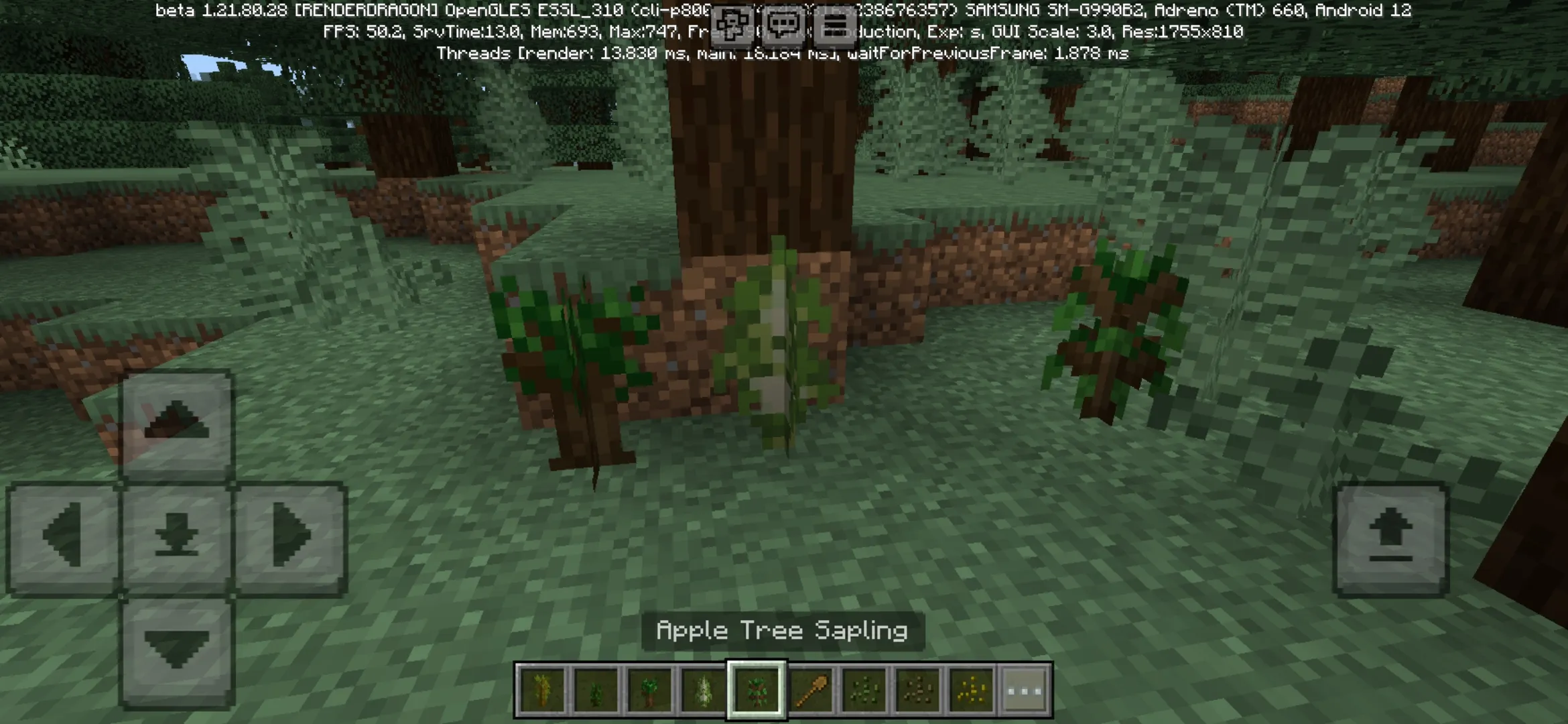 Saplings from More Fruit Mod for Minecraft PE