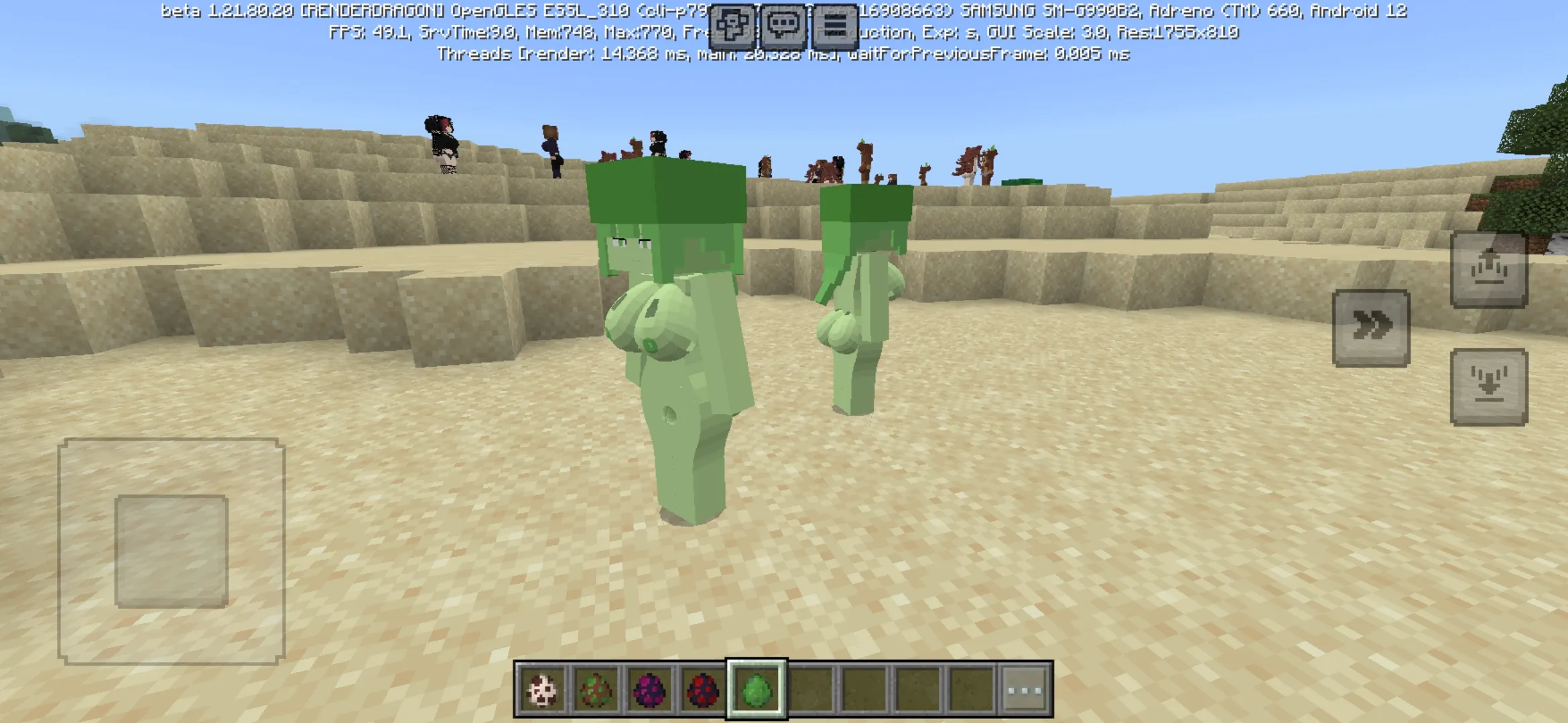 Slime Girl Mod for Minecraft PE