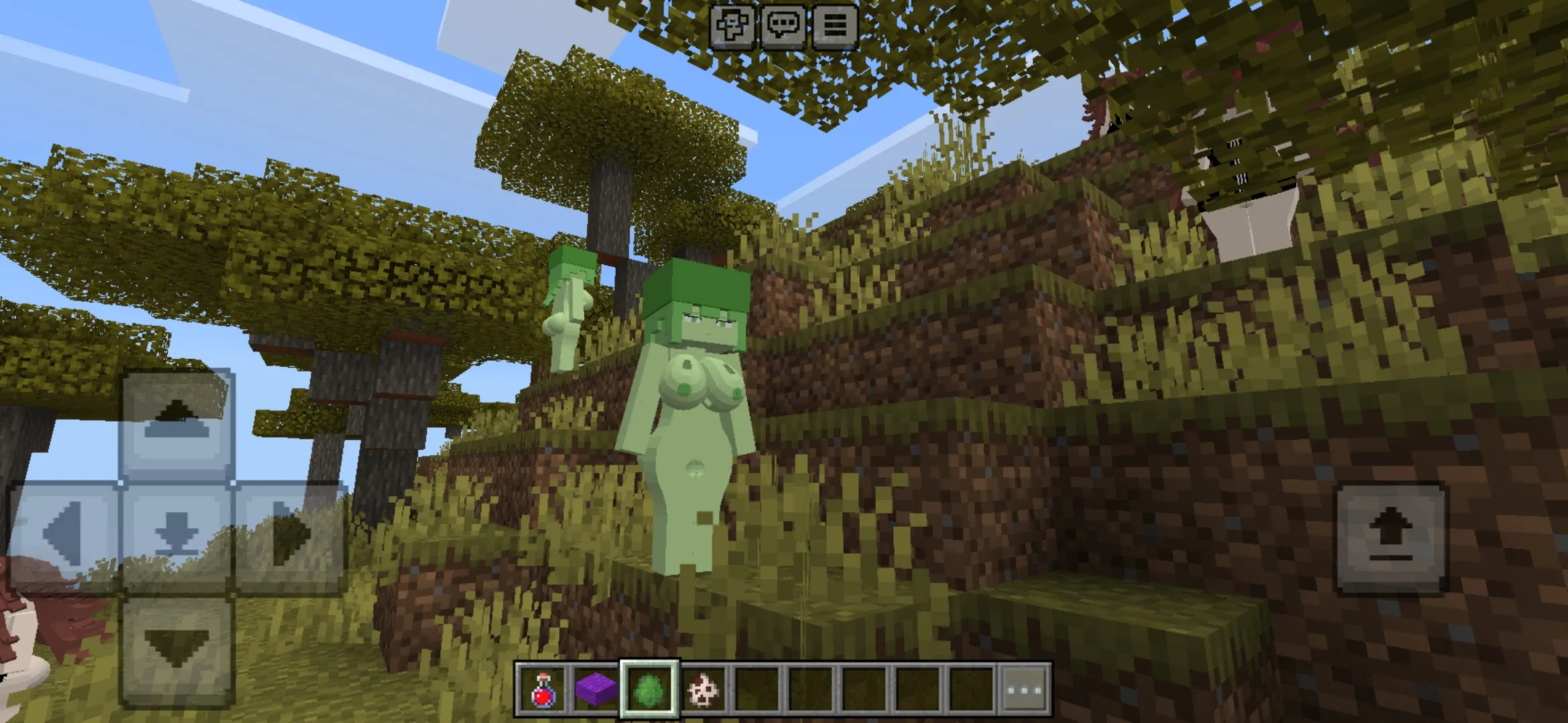 Slime Girl from Naked Tits Mod for Minecraft PE
