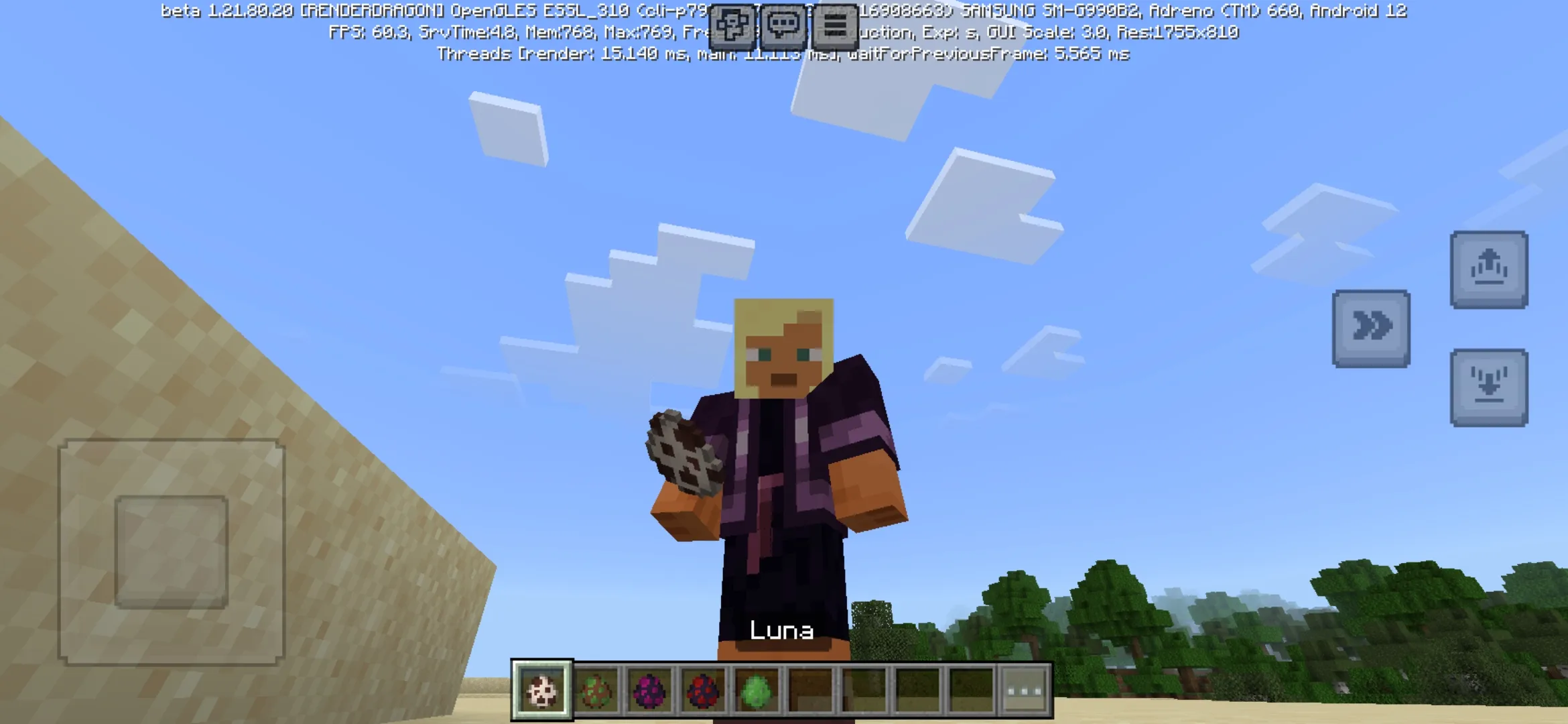 Spawn from Luna Mod for Minecraft PE