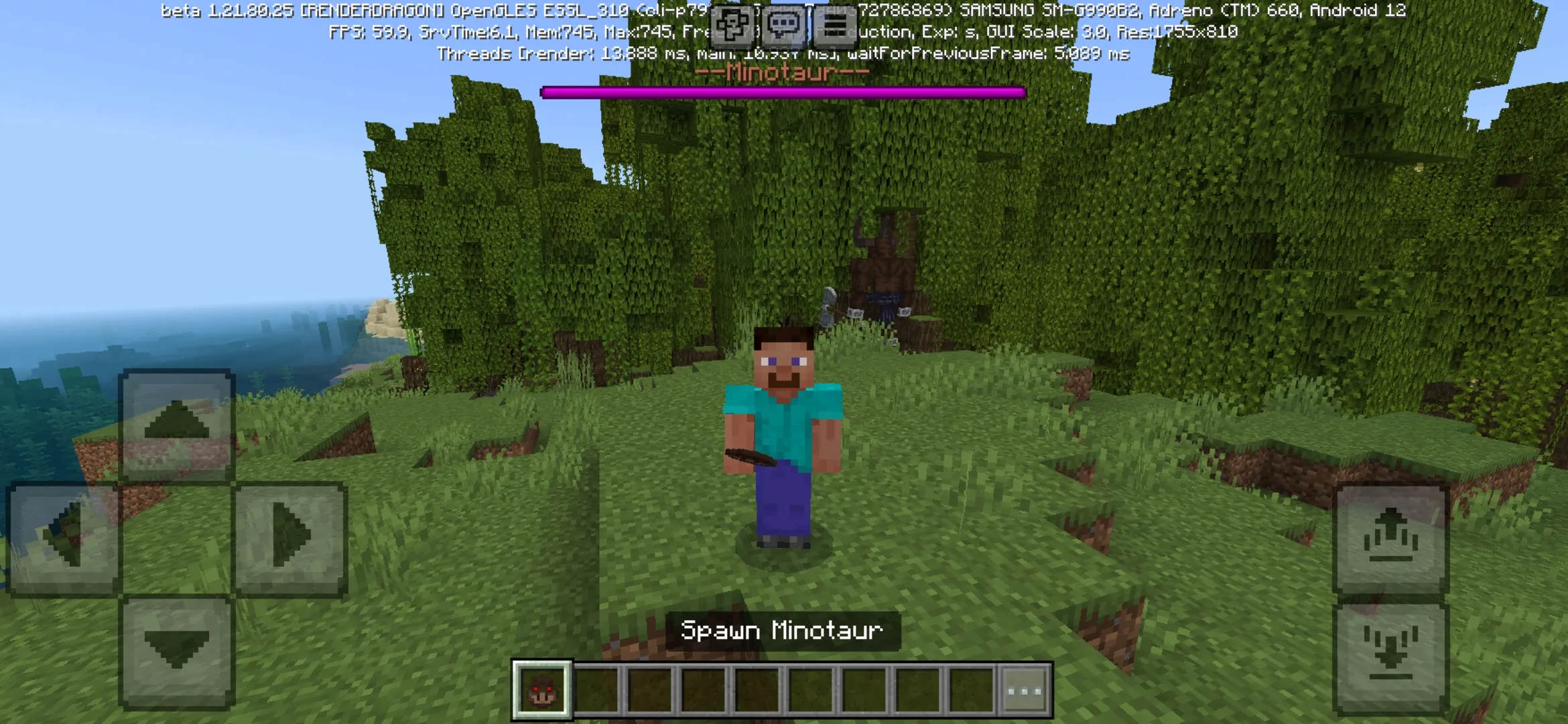 Spawn from Minotaur Mod for Minecraft PE