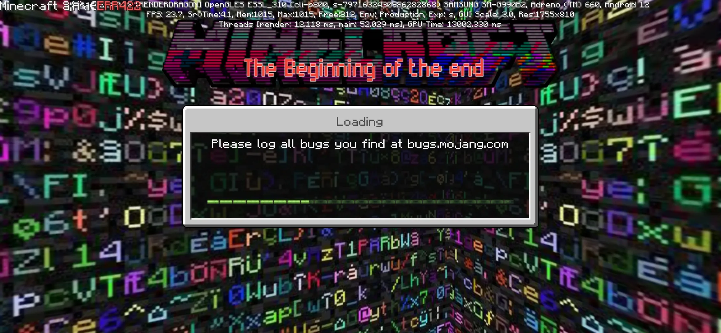 Start from Error 422 Mod for Minecraft PE