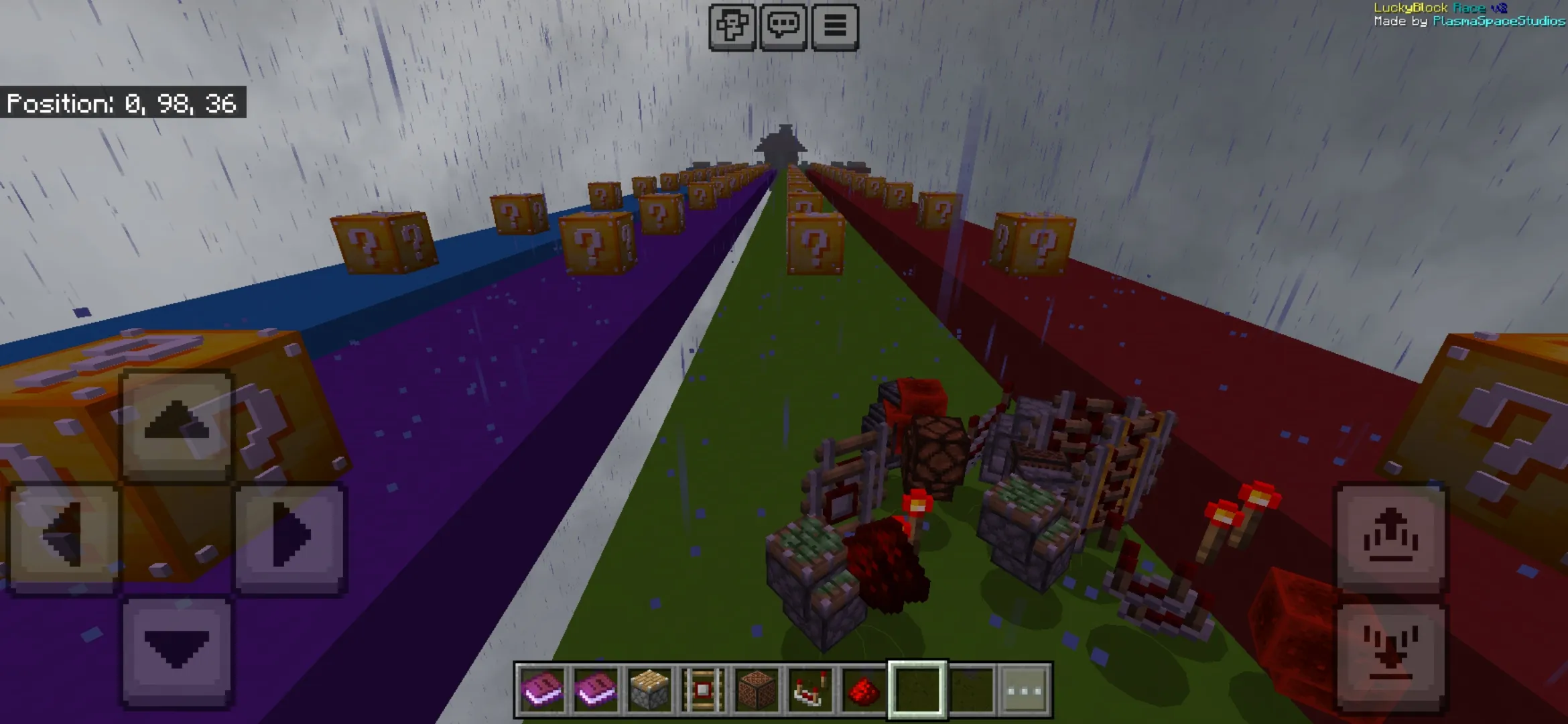 Start from Lucky Blocks Race Map for Minecraft PE