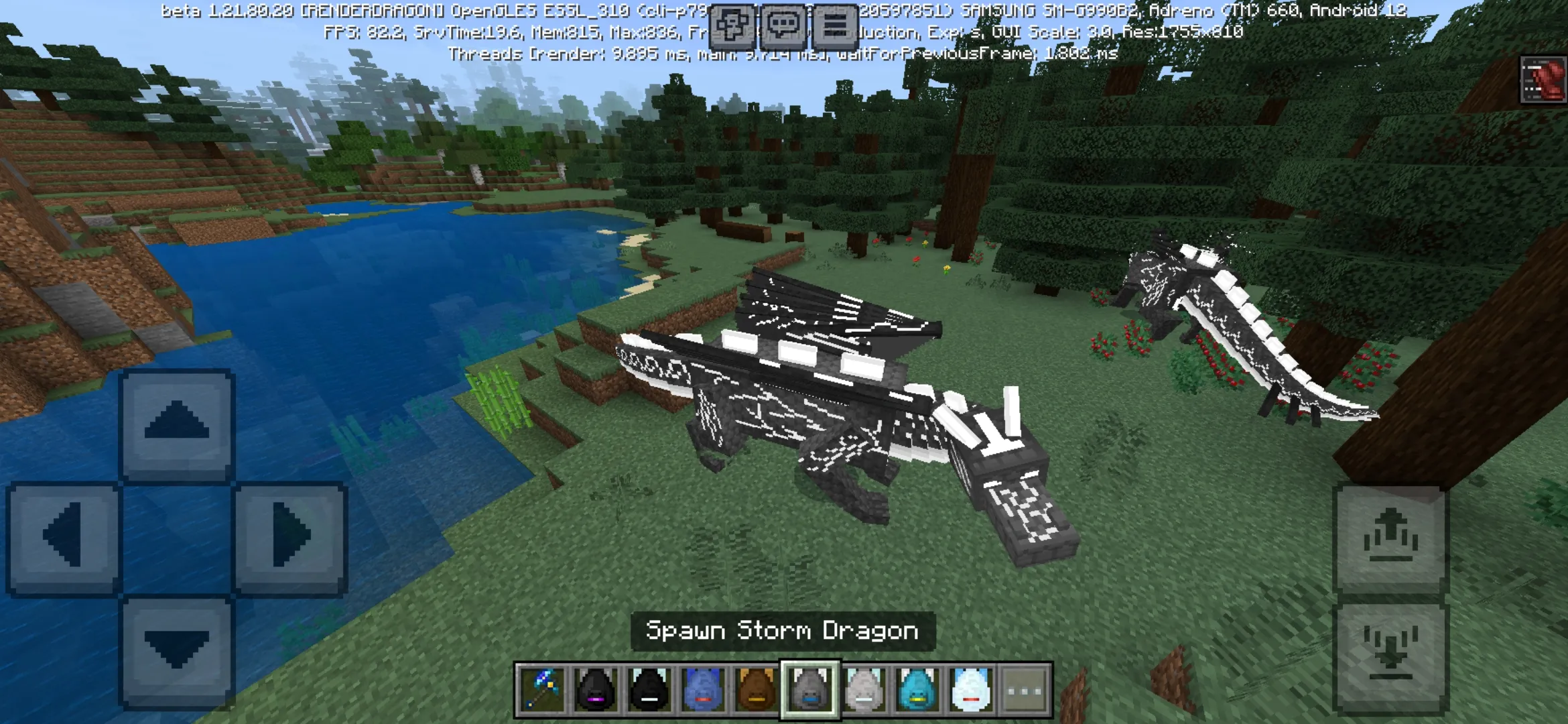 Storm from Dragon Mounts Mod for Minecraft PE