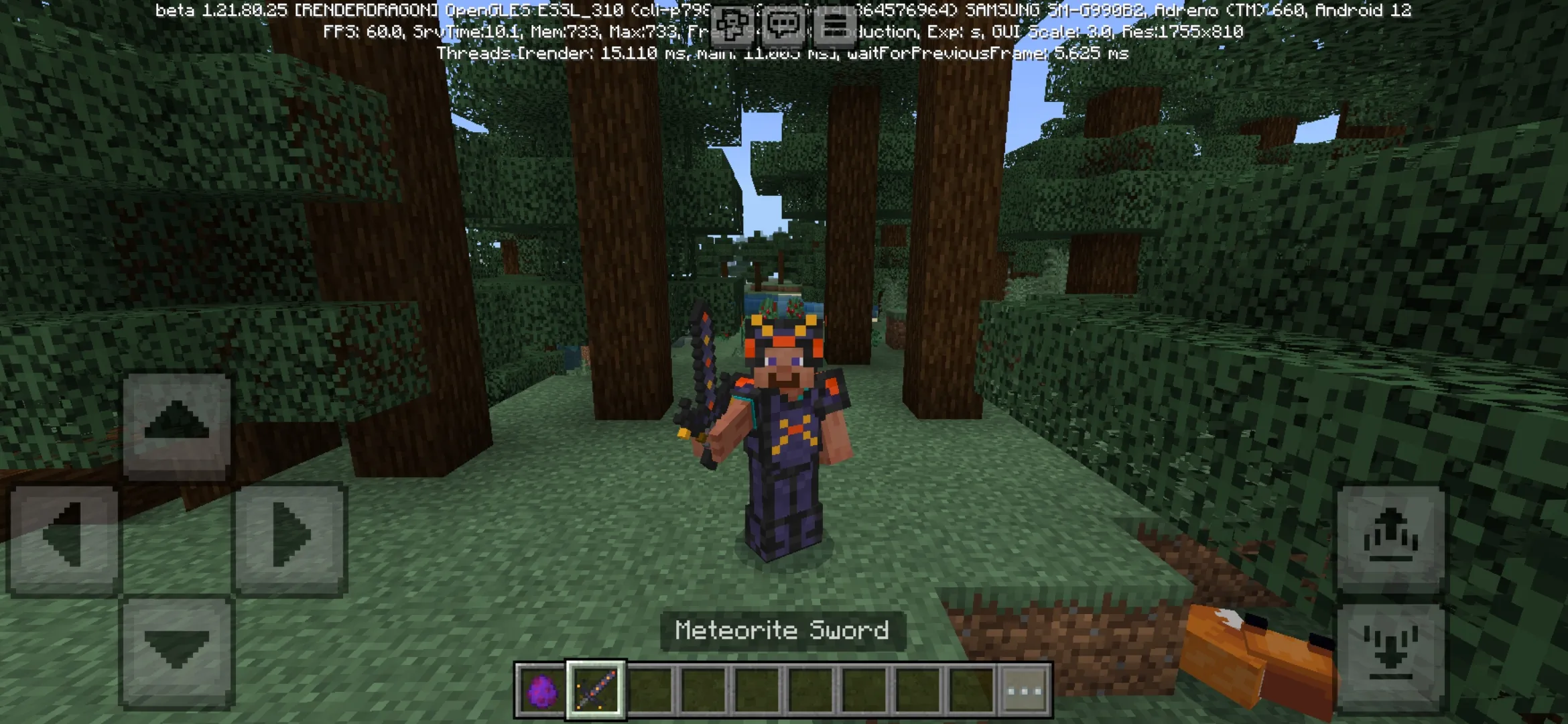 Sword from Falling Meteors Mod for Minecraft PE