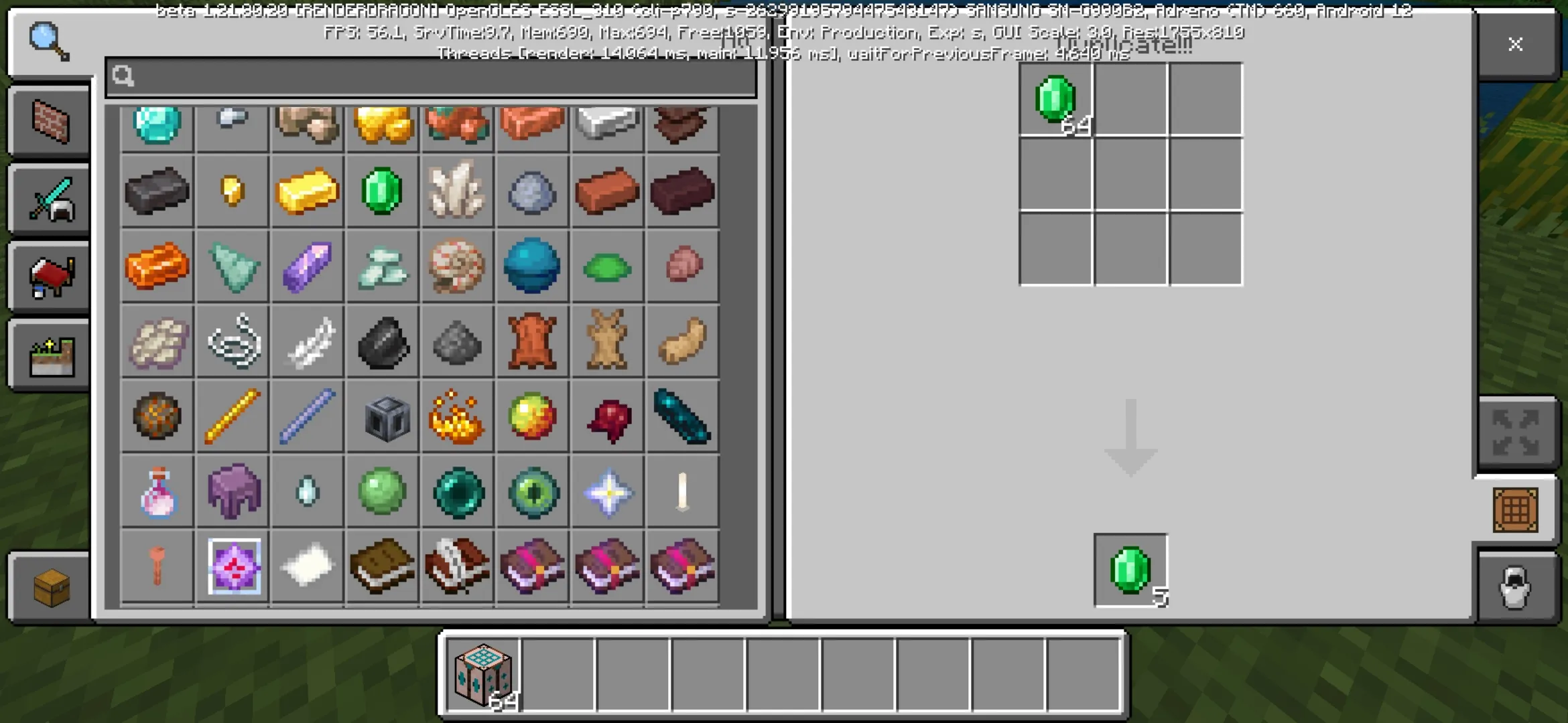 Use It from Duplicator Mod for Minecraft PE