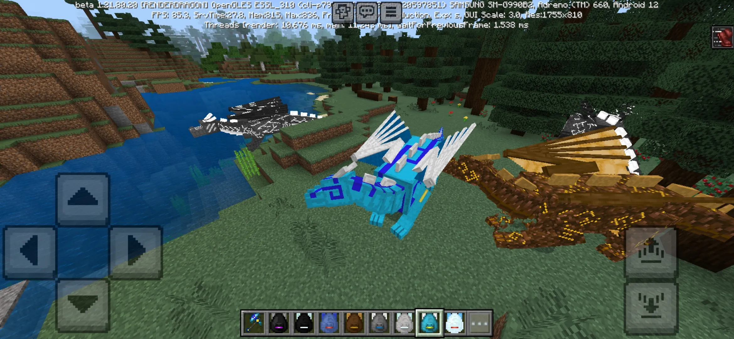 Variants from Dragon Mounts Mod for Minecraft PE