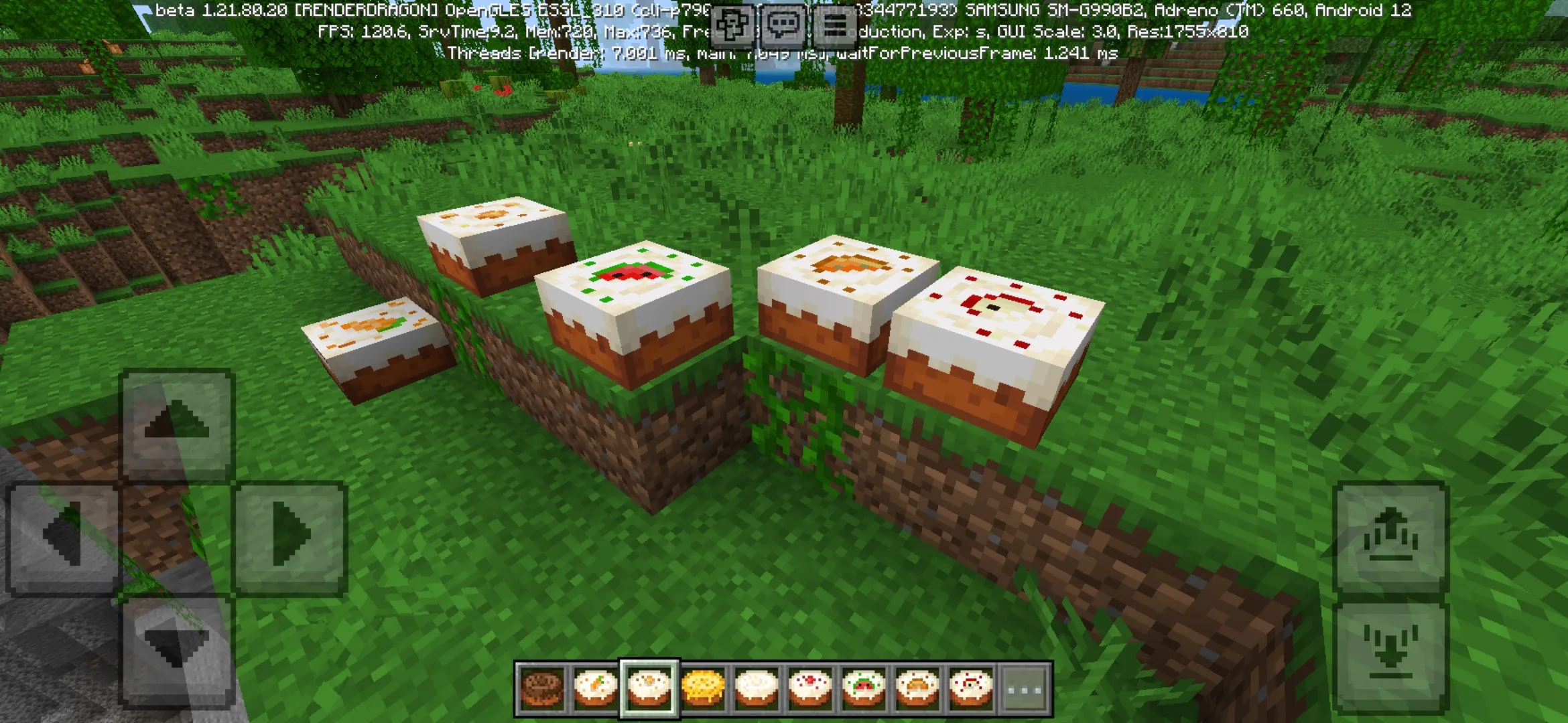 Variants from More Cakes Mod for Minecraft PE
