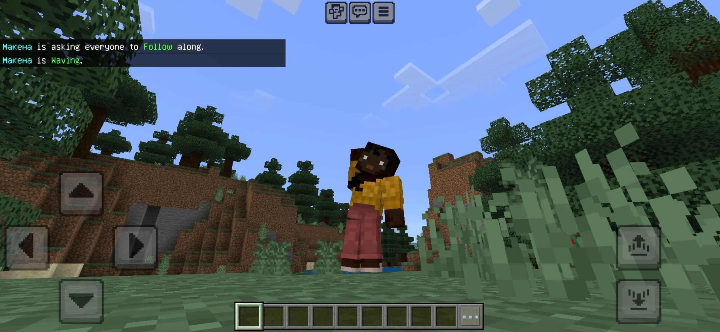 Waving from Player Animation Mod for Minecraft PE