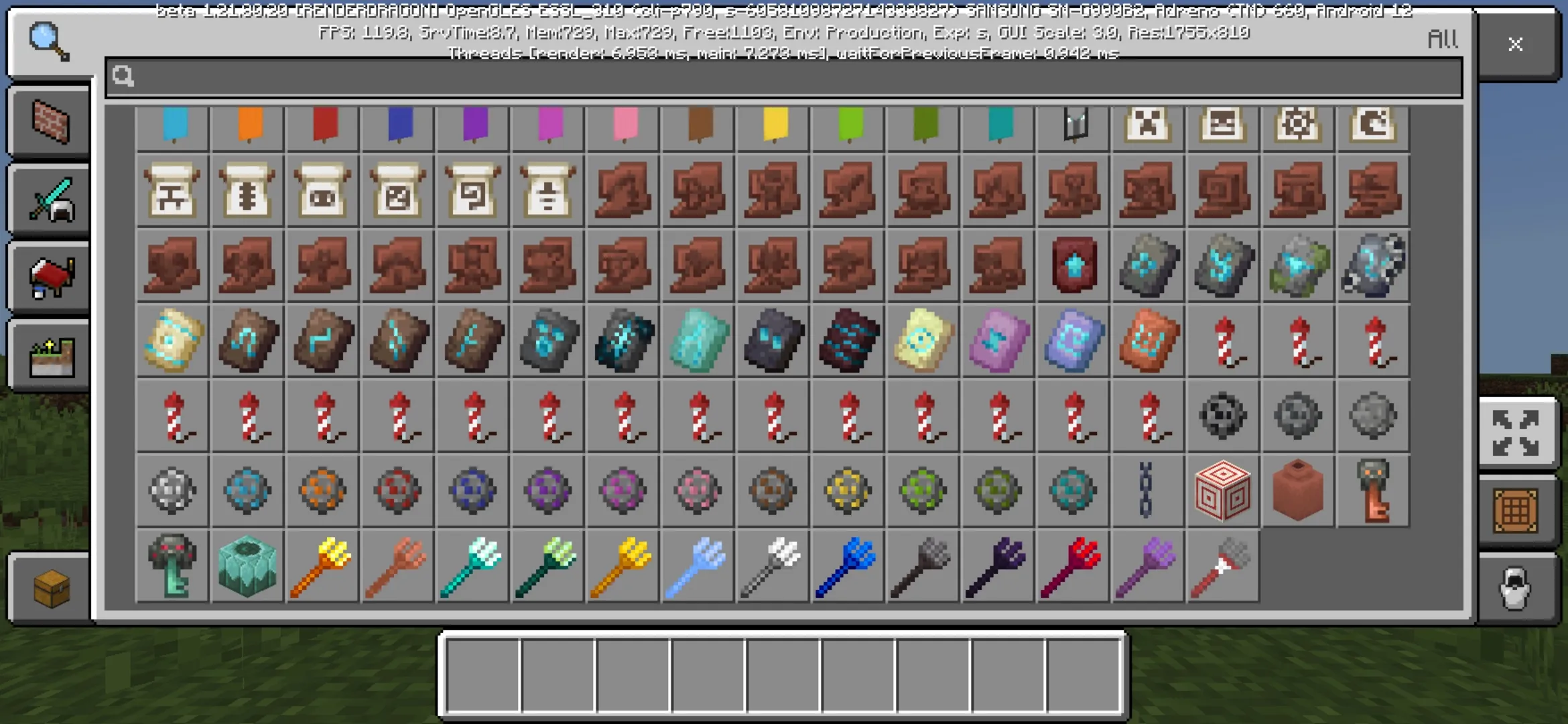 Weapon from New Tridents Mod for Minecraft PE