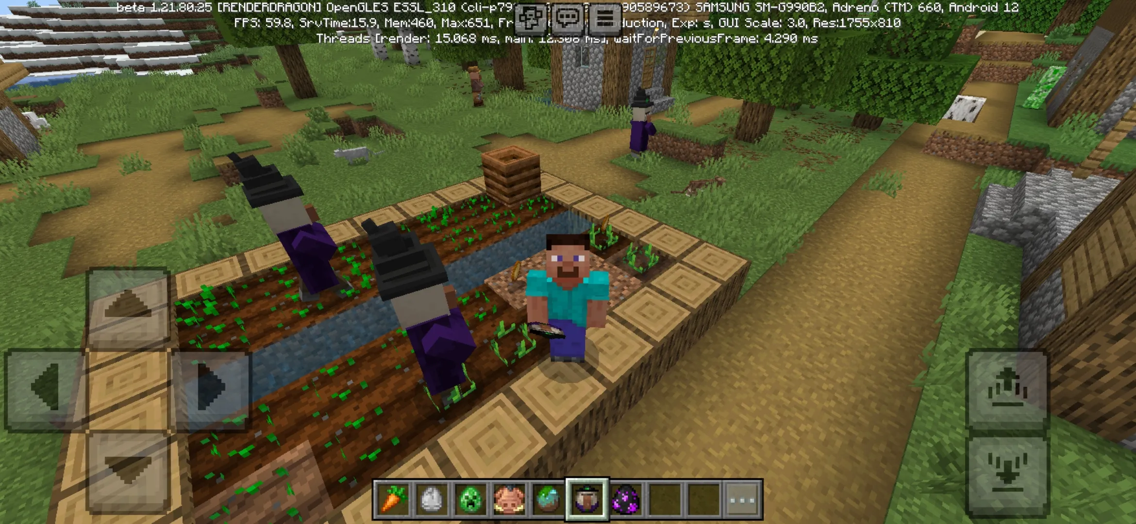 Witch from Hardworking Farmer Monsters Mod for Minecraft PE