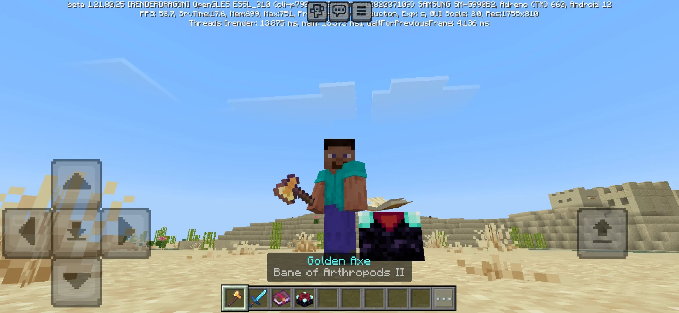 Axe from Mending Mod for Minecraft PE