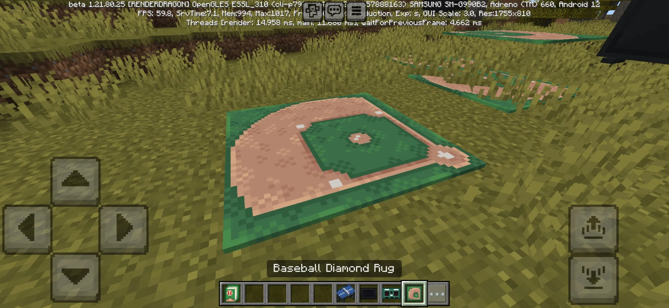 Baseball from MLB Fun Cave Mod for Minecraft PE