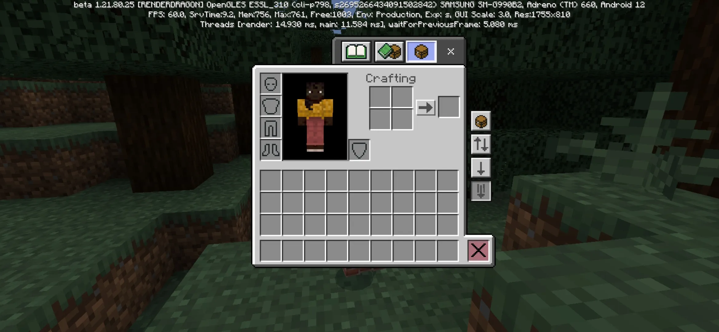Better Inventory Texture Pack for Minecraft PE
