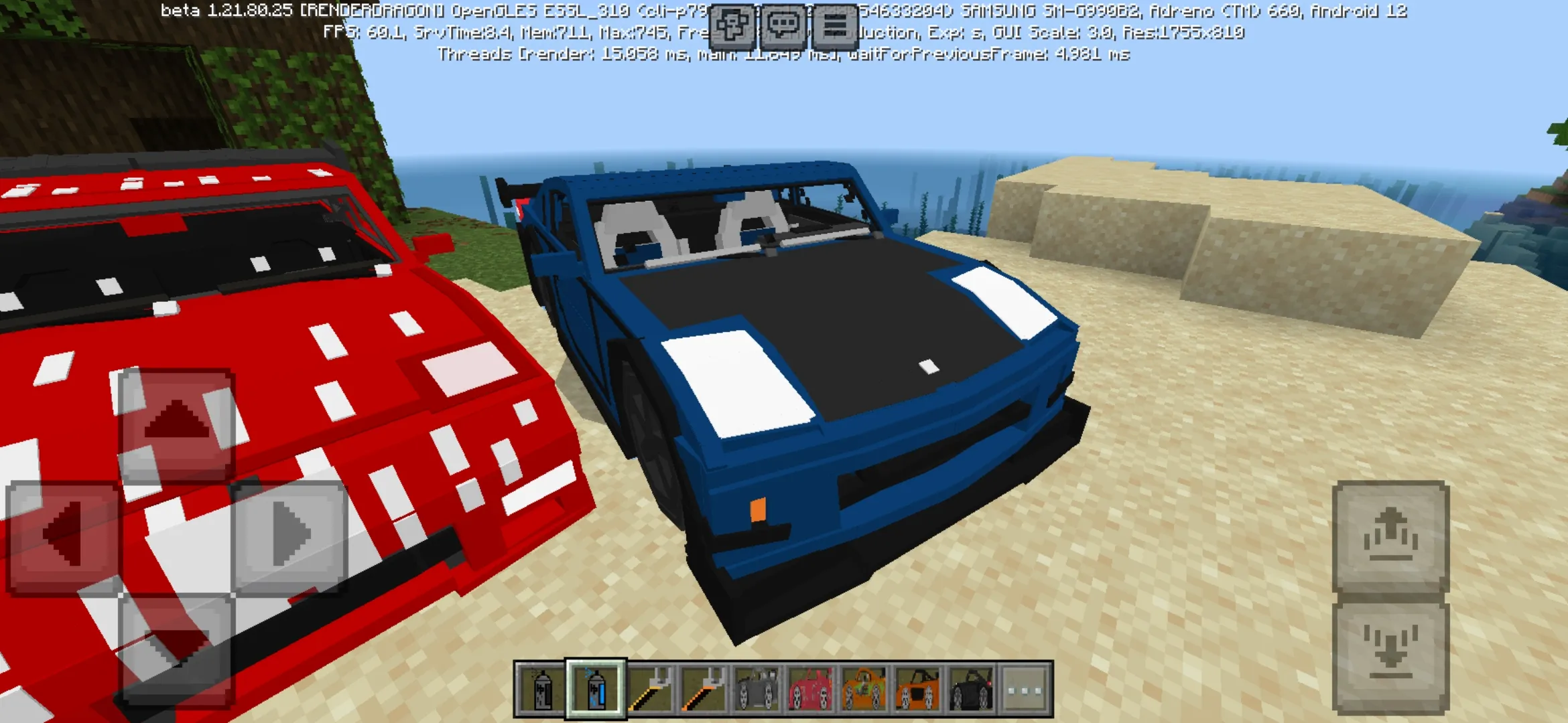 Blue from Fast and Furious Mod for Minecraft PE