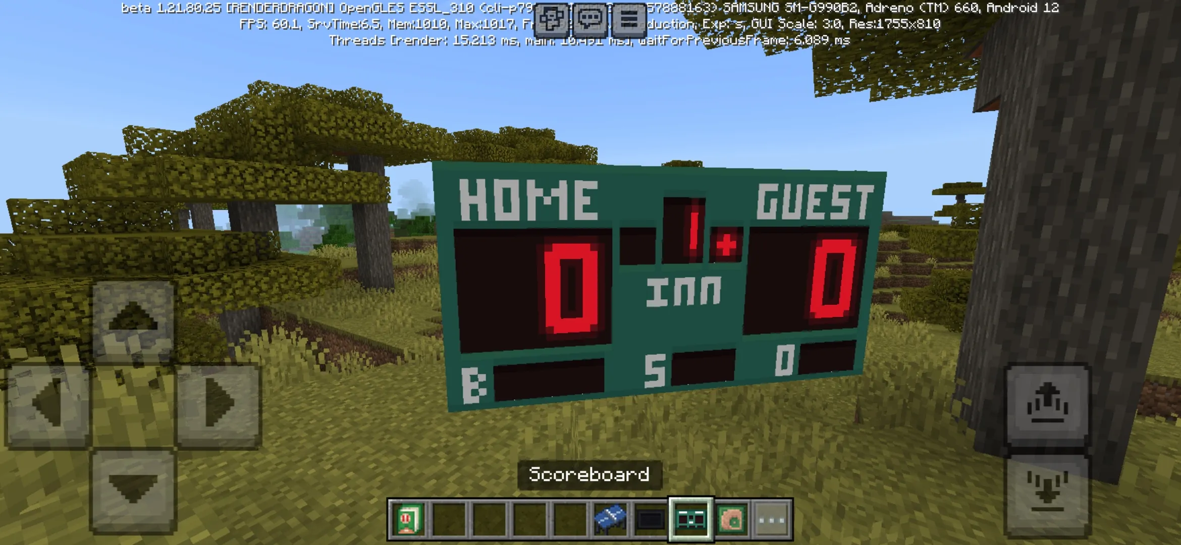 Board from MLB Fun Cave Mod for Minecraft PE