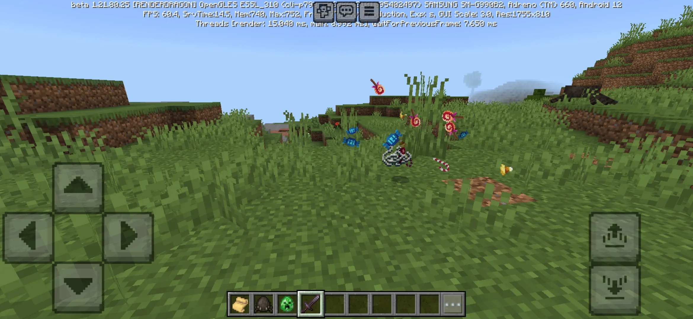 Candy from Damage Effects Mod for Minecraft PE