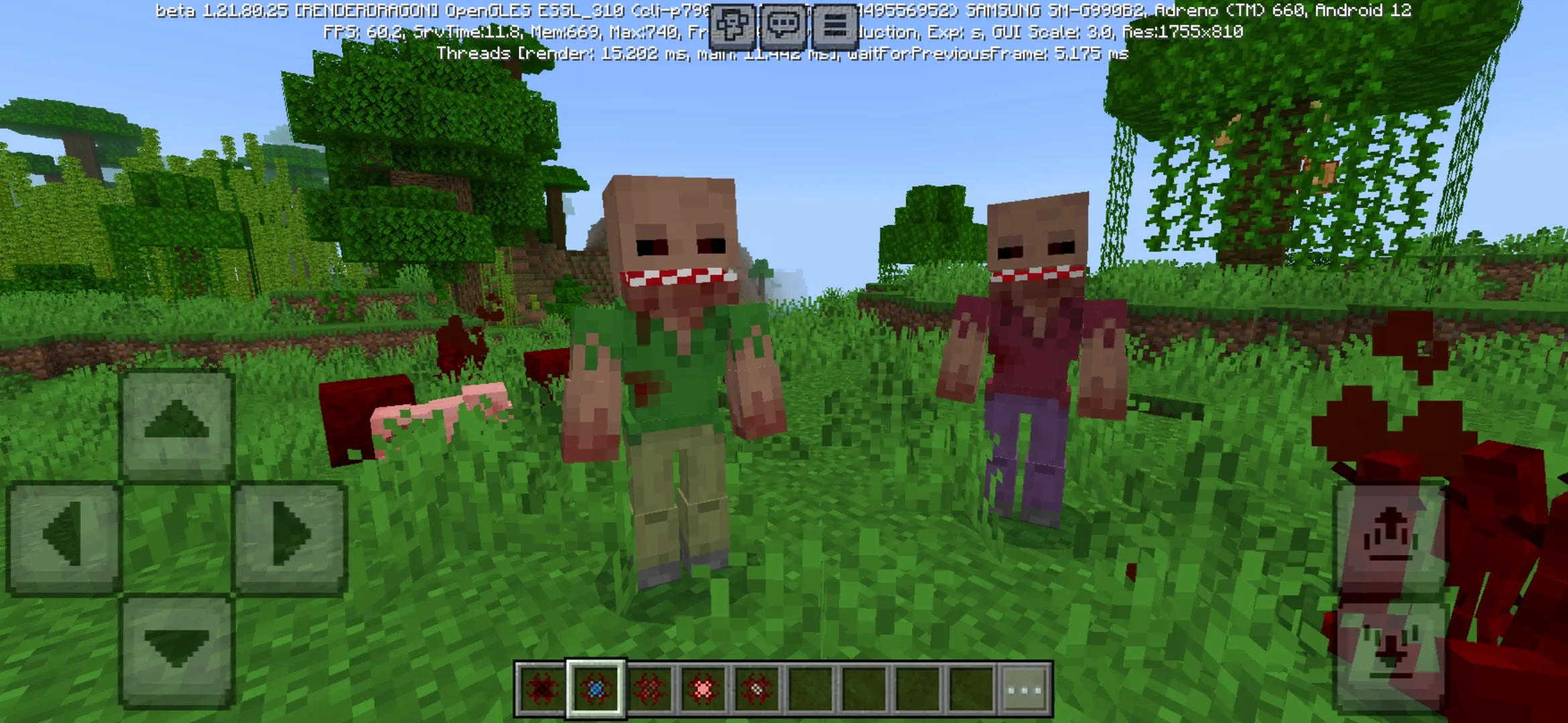 Enemies from Biological Infestation Mod for Minecraft PE