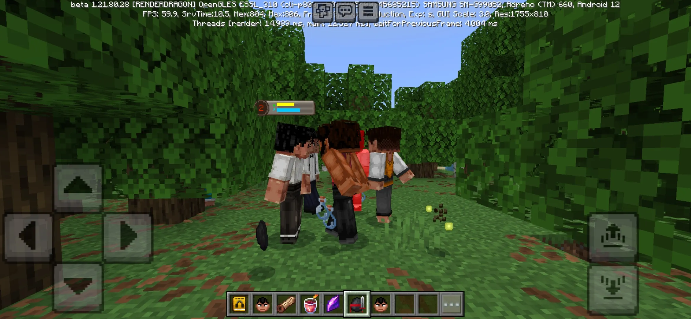Fight from Bruce Leee Mod for Minecraft PE