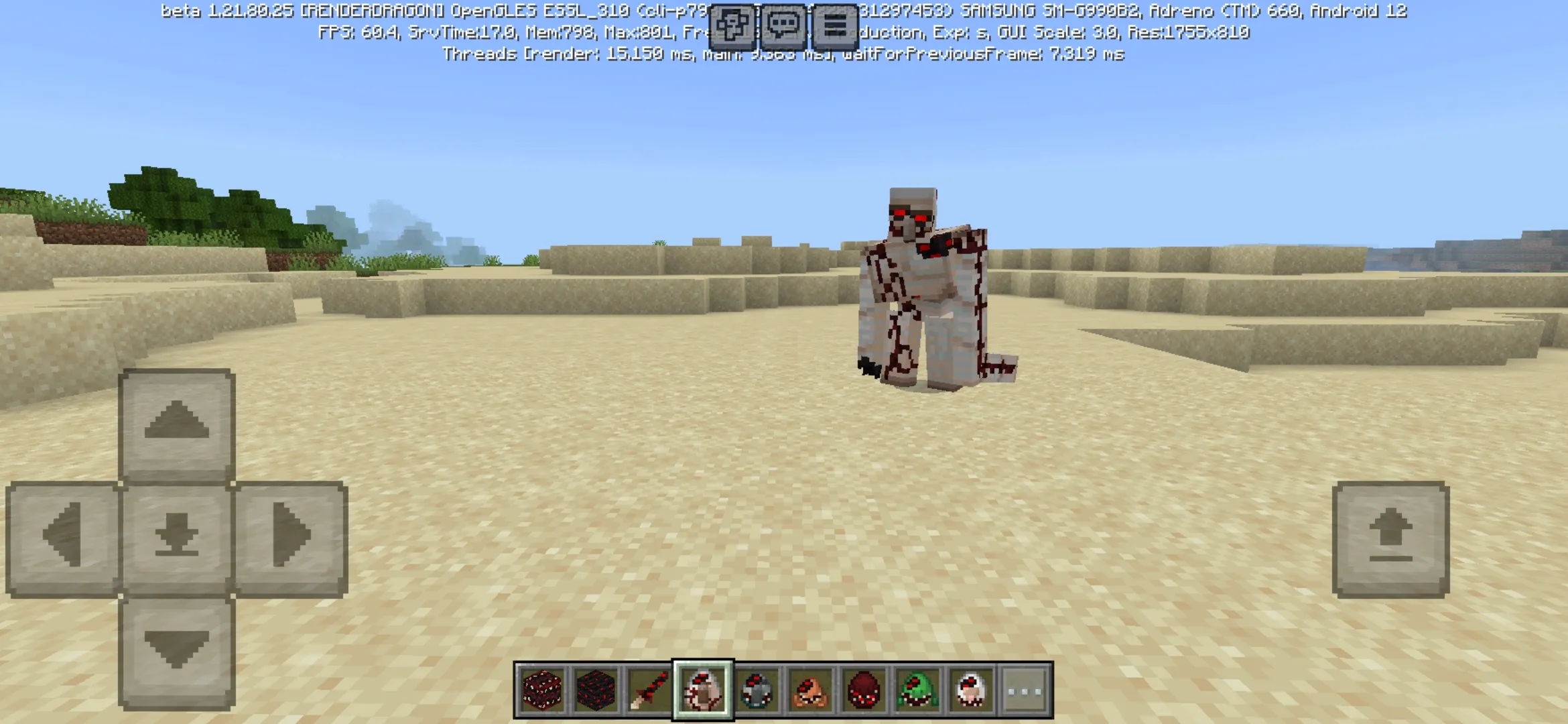 Golem from Infection Gaze Gloom Mod for Minecraft PE