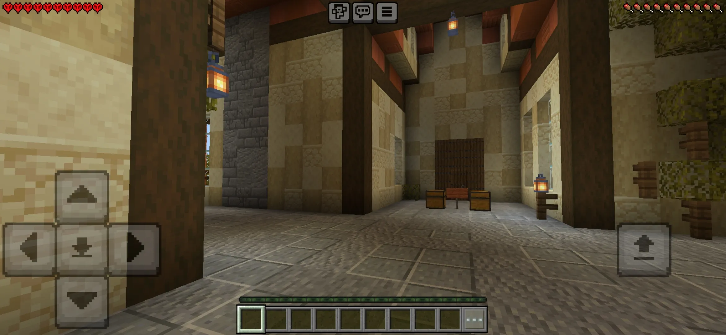 Inside from Starter House Map for Minecraft PE