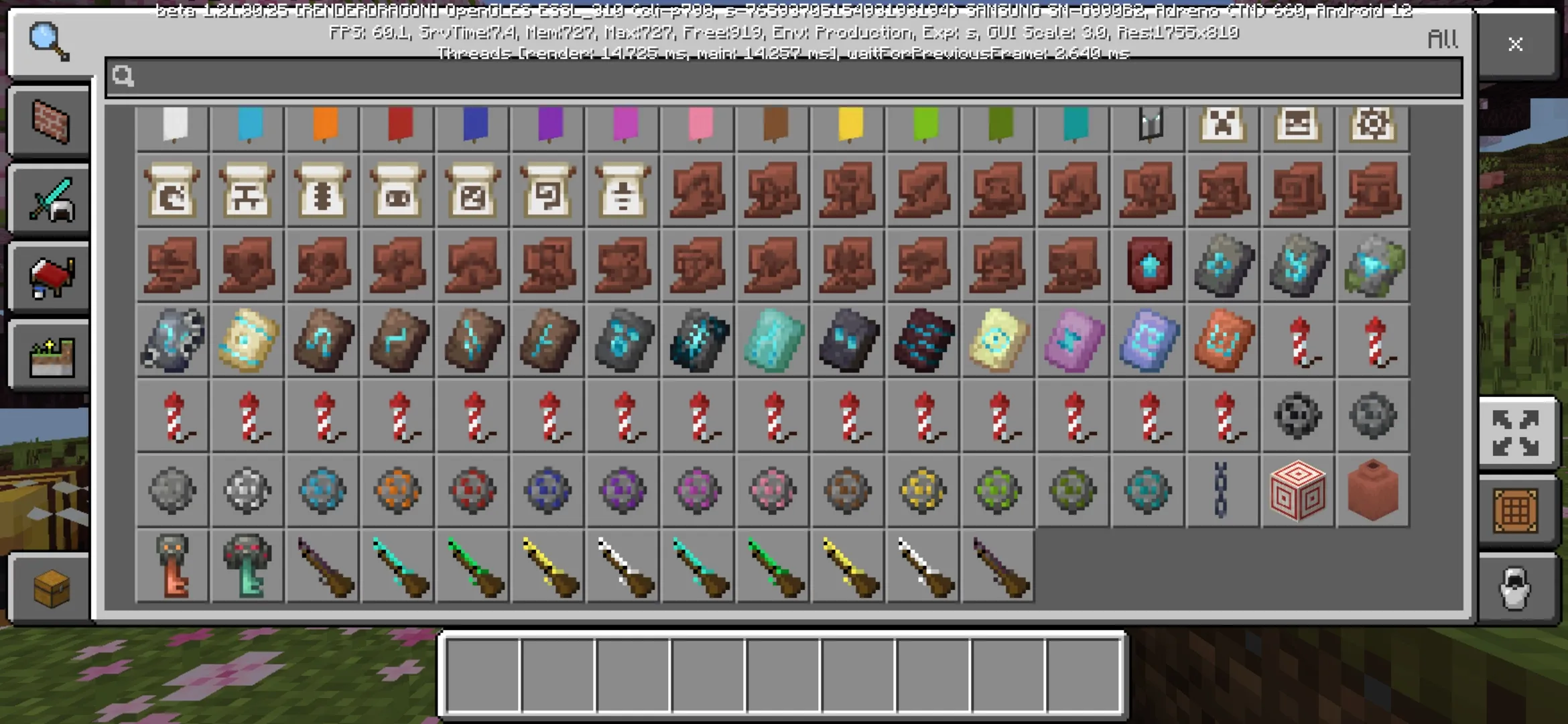 Inventory from Musket Mod for Minecraft PE