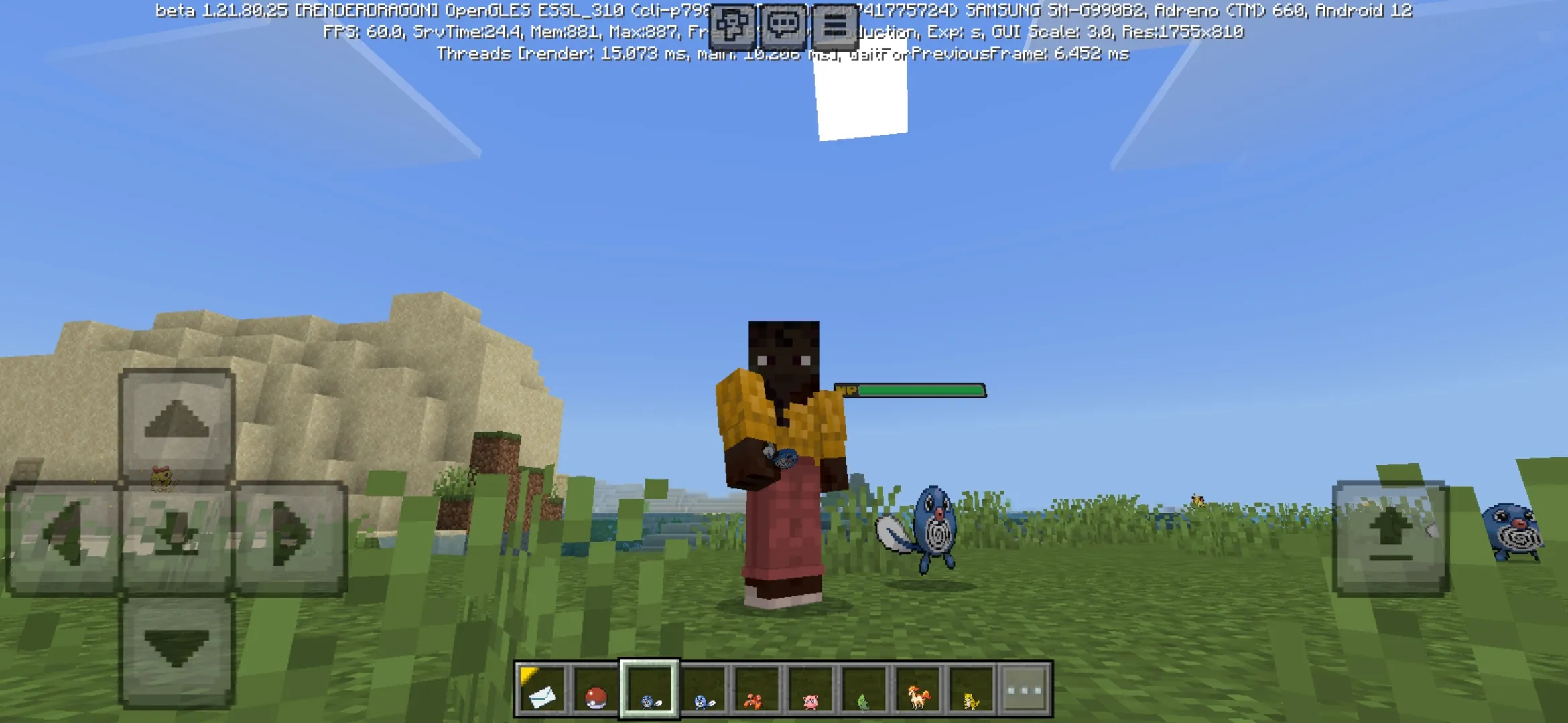 Mob from Paper Pokemon Mod for Minecraft PE